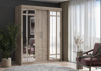 Шкаф-купе 1700 мм Фортуна (Дуб крафт серый) (ИЦ) в Екатеринбурге - mebel-e96.ru