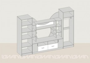 Гостиная Аллегро с 2 шкафами вариант-5 (Ясень светлый/тёмный) в Екатеринбурге - mebel-e96.ru