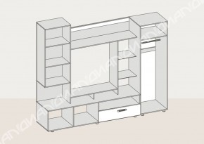 Гостиная Аллегро вариант-3 (Венге/Белфорт) в Екатеринбурге - mebel-e96.ru