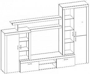 Гостиная Орландо композиция №1 в Екатеринбурге - mebel-e96.ru