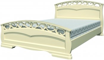 Кровать из массива Грация-1 Слоновая кость (БМ) в Екатеринбурге - mebel-e96.ru | фото