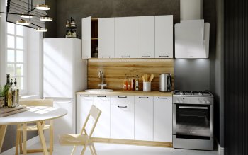 КУхонный гарнитур Хелмер 1600 мм (Сурская) в Екатеринбурге - mebel-e96.ru
