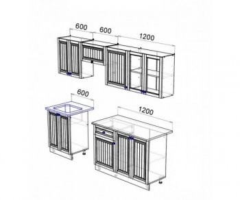 Кухонный гарнитур Хозяюшка 2400 Трюфель (Эра) в Екатеринбурге - mebel-e96.ru