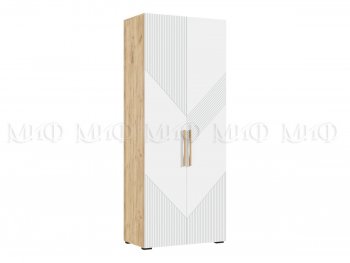Шкаф распашной 900 мм Ирис с антресолью, крафт/белый (Миф) в Екатеринбурге - mebel-e96.ru