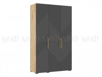 Шкаф 1350 мм Ирис с антресолью, крафт/графит (Миф) в Екатеринбурге - mebel-e96.ru