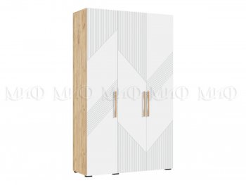 Шкаф 1350 мм Ирис с антресолью, крафт/белый (Миф) в Екатеринбурге - mebel-e96.ru