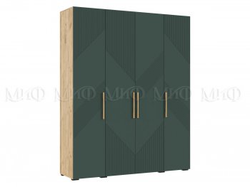 Шкаф 1800 мм Ирис с антресолью крафт/грин (Миф) в Екатеринбурге - mebel-e96.ru