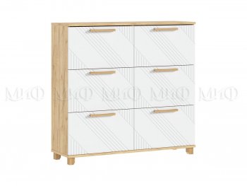 Обувница Ирис крафт/белый (Миф) в Екатеринбурге - mebel-e96.ru