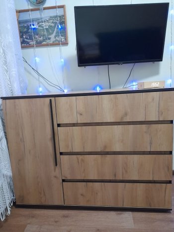 Комод 1 дверь 4 ящика (1200) Норд, дуб крафт (Миф) в Екатеринбурге - mebel-e96.ru