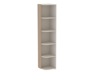 Полка угловая, Каспер (424*408*2002) Кашемир (СБК) в Екатеринбурге - mebel-e96.ru | фото