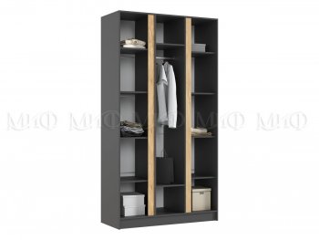 Шкаф 1200 мм 3-х ств. Келвин графит  (Миф) в Екатеринбурге - mebel-e96.ru