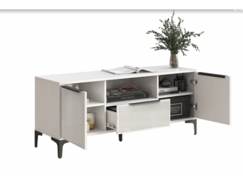 Тумба ТВ на 1350 Кимберли белый (Handis) в Екатеринбурге - mebel-e96.ru