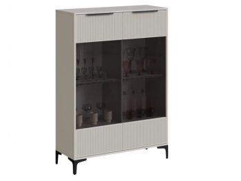 Шкаф со стеклом Кимберли кашемир (Handis) в Екатеринбурге - mebel-e96.ru