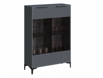 Шкаф со стеклом Кимберли графит (Handis) в Екатеринбурге - mebel-e96.ru