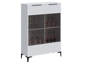 Шкаф со стеклом Кимберли белый (Handis) в Екатеринбурге - mebel-e96.ru | фото