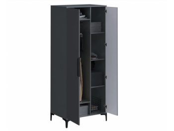 Шкаф 800 мм 2-створчатый Кимберли графит (Handis) в Екатеринбурге - mebel-e96.ru