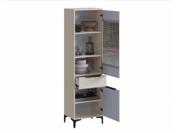 Пенал 550 мм со стеклом Кимберли кашемир (Handis) в Екатеринбурге - mebel-e96.ru