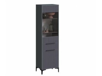 Пенал 550 мм со стеклом Кимберли графит (Handis) в Екатеринбурге - mebel-e96.ru