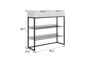 Обувница Классная 1 (графит/графит матовый/черный муар​​​​​​​) (Мебельсон) в Екатеринбурге - mebel-e96.ru