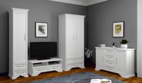 Комод 4ящ.+2дв. ГРАЦИЯ (лак) Белый (БМ) в Екатеринбурге - mebel-e96.ru
