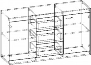 Комод Соната КС-1500 (Дуб сонома/Белый глянец) в Екатеринбурге - mebel-e96.ru