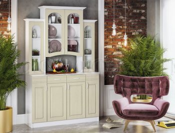 Буфет Констанция 4-х створчатый Фисташковый (Миф) в Екатеринбурге - mebel-e96.ru