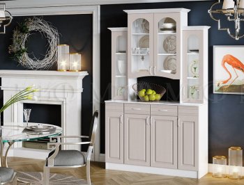 Буфет Констанция 4-х створчатый Мускат (Миф) в Екатеринбурге - mebel-e96.ru