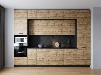 Кухонный гарнитур Крафт 3400 мм (Санвут) в Екатеринбурге - mebel-e96.ru