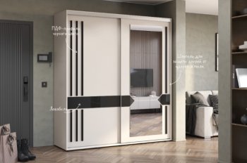 Шкаф-купе 2000 мм Крафт-9 белый кашемир  (БТС) в Екатеринбурге - mebel-e96.ru
