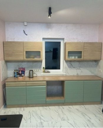 Кухонный гарнитур 3000 мм Кремона фисташка (Росток) в Екатеринбурге - mebel-e96.ru