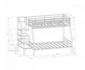 Кровать двухъярусная Толедо-1 Черный/Венге в Екатеринбурге - mebel-e96.ru