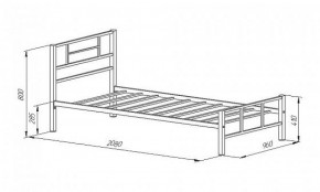 Кровать металлическая Кадис Белый в Екатеринбурге - mebel-e96.ru