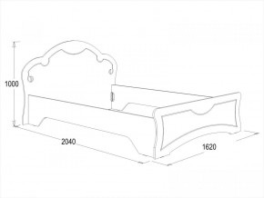 Кровать Ольга-10 МДФ (1400) в Екатеринбурге - mebel-e96.ru