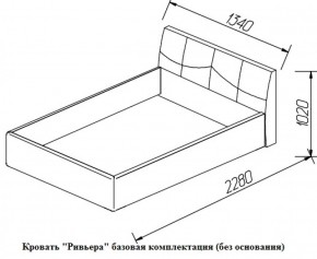 Кровать Ривьера (Белый) (МЛК) в Екатеринбурге - mebel-e96.ru