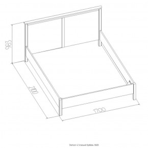 Кровать Шерлок 1800 орех 1600*2000 в Екатеринбурге - mebel-e96.ru