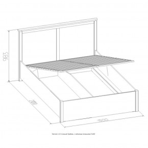 Кровать Шерлок с ПМ 1400 орех 1400*2000 в Екатеринбурге - mebel-e96.ru