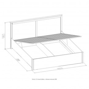 Кровать Шерлок с ПМ 1400 ясень анкор светлый 1400*2000 в Екатеринбурге - mebel-e96.ru