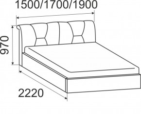 Кровать Соната с подъемным механизмом 1400*2000 в Екатеринбурге - mebel-e96.ru