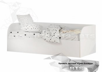 Кровать детская с подъемным механизмом Трио КРП-01 Белый (БТС) в Екатеринбурге - mebel-e96.ru | фото