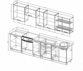 Кухонный гарнитур Жемчуг 3000 в Екатеринбурге - mebel-e96.ru