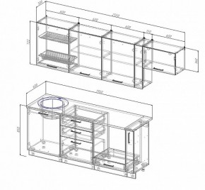 Кухонный гарнитур Лофт 2550 в Екатеринбурге - mebel-e96.ru