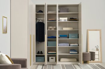 Гардеробная/шкаф 2200*1706 мм Ларго №3 Кашемир (Миф) в Екатеринбурге - mebel-e96.ru