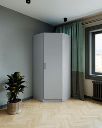 Шкаф угловой Ларс (угол скос), ЛДСП Серый камень (Микон) в Екатеринбурге - mebel-e96.ru