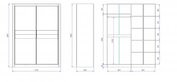 Шкаф-купе 1750 мм 2-х дверный Лацио (СБК) в Екатеринбурге - mebel-e96.ru