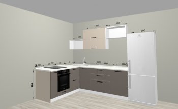 Угловой кухонный гарнитур Санвут 1516х2100 мм в Екатеринбурге - mebel-e96.ru