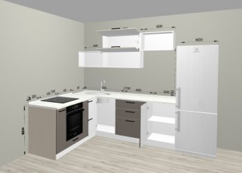 Угловой кухонный гарнитур Санвут 1516х2100 мм в Екатеринбурге - mebel-e96.ru