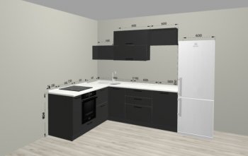 Угловой кухонный гарнитур Санвут 1516х2100 мм в Екатеринбурге - mebel-e96.ru