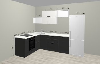 Угловой кухонный гарнитур Санвут 1516х2100 мм в Екатеринбурге - mebel-e96.ru