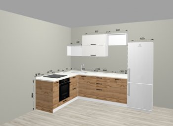 Угловой кухонный гарнитур Санвут 1516х2100 мм в Екатеринбурге - mebel-e96.ru