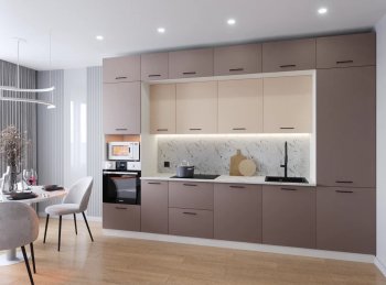 Кухонный гарнитур Латте 3400 мм (Санвут) в Екатеринбурге - mebel-e96.ru